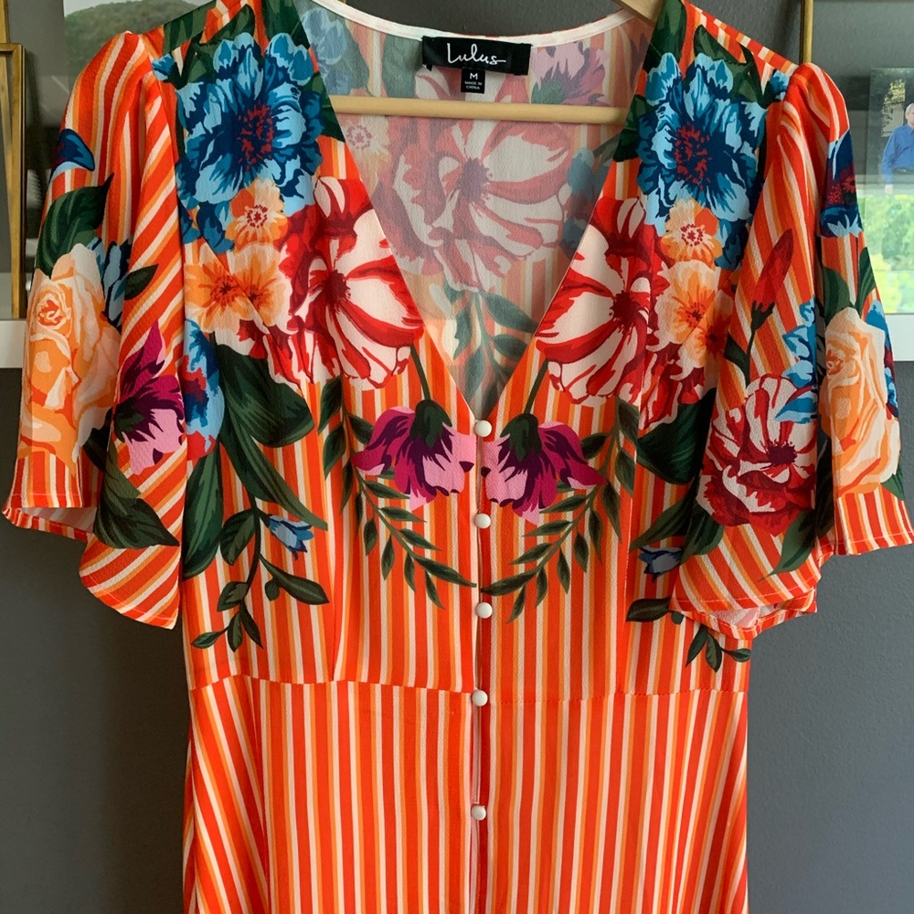 CLOSET CLEAN OUT! Lulu’s Striped Button-Up Maxi